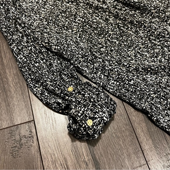 Metaphor Black and White Speckled Dress Shirt Blouse - Picture 5 of 12